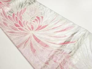 川島織物製　花模様織出し袋帯